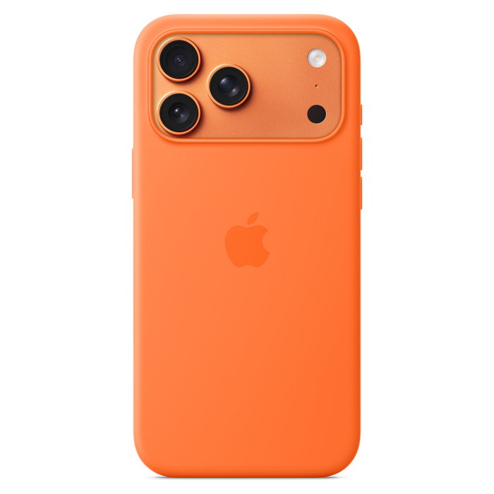 Apple iPhone 17 Pro Max - Funda de silicona con MagSafe - Naranja