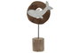 DKD Home Decor Escultura de Pez en Resina y Mango, Blanco y Natural