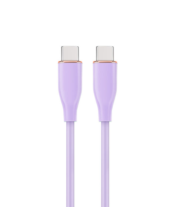 GEMBIRD CC-USB2S-CMCM-1.5M-P Cable USB 2.0 USB-C a USB-C 1.5M Silicona Morado