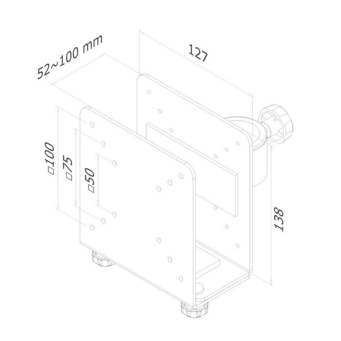 Soporte Neomounts THINCLIENT-10 Plateado Acero