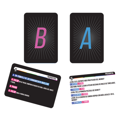 Juegos 50 50 - Juego de Mesa de Preguntas y Respuestas en Español, 800 Preguntas Tipo Verdadero/Falso, 2-6 Jugadores, Recomendado +12 Años