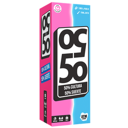 Juegos 50 50 - Juego de Mesa de Preguntas y Respuestas en Español, 800 Preguntas Tipo Verdadero/Falso, 2-6 Jugadores, Recomendado +12 Años