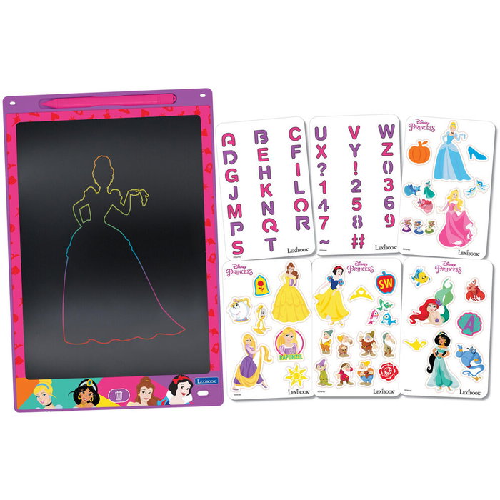 Lexibook Tableta Tinta Electrónica Princesas Disney 28cm Incluye Lápiz Óptico y 6 Plantillas