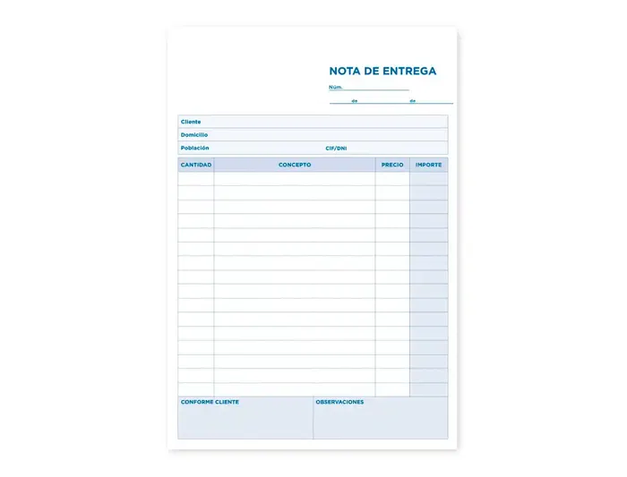 Liderpapel Talonario Entregas Cuarto Original y Copia T226