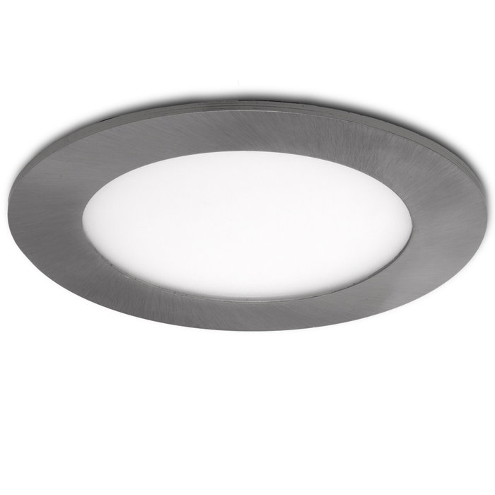 Placa LED 9W Blanco Frío Níquel Satinado