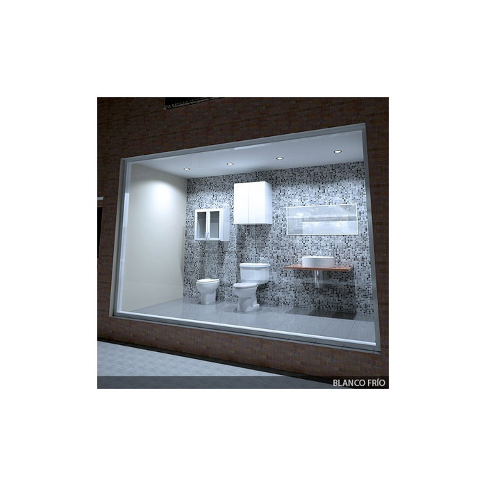 Placa LED 9W Blanco Frío Níquel Satinado