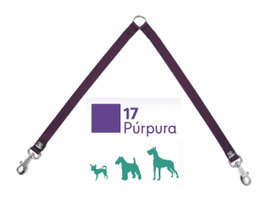 ARPPE Arnés de acople para dos perros de nylon, 49 cm x 2,5 cm, púrpura