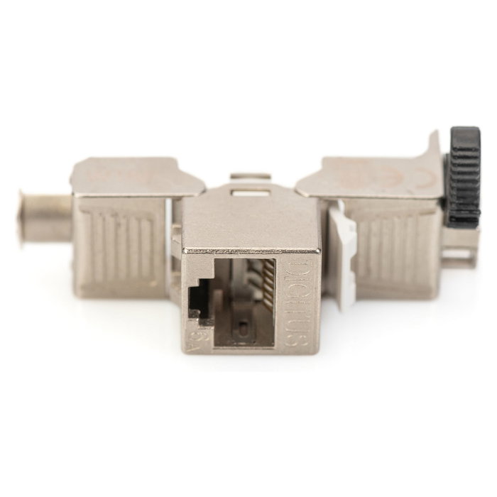 Digitus Módulo Keystone CAT 6A Apantallado con Gestor de Cables Inteligente - 4 Piezas, Plata