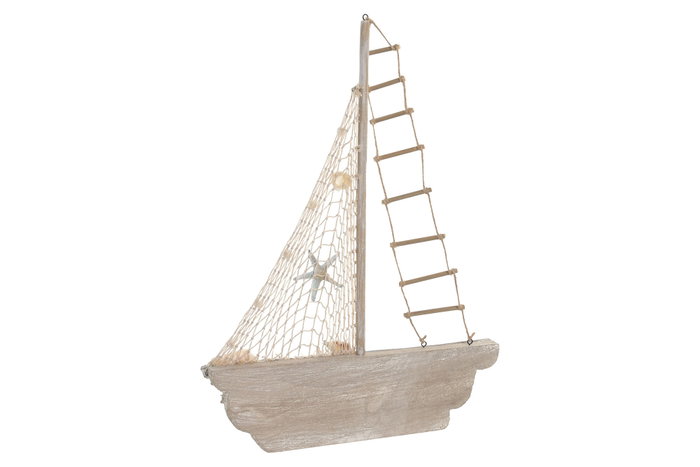 DKD Home Decor Figura MDF Velero Azul