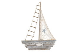 DKD Home Decor Figura MDF Velero Azul