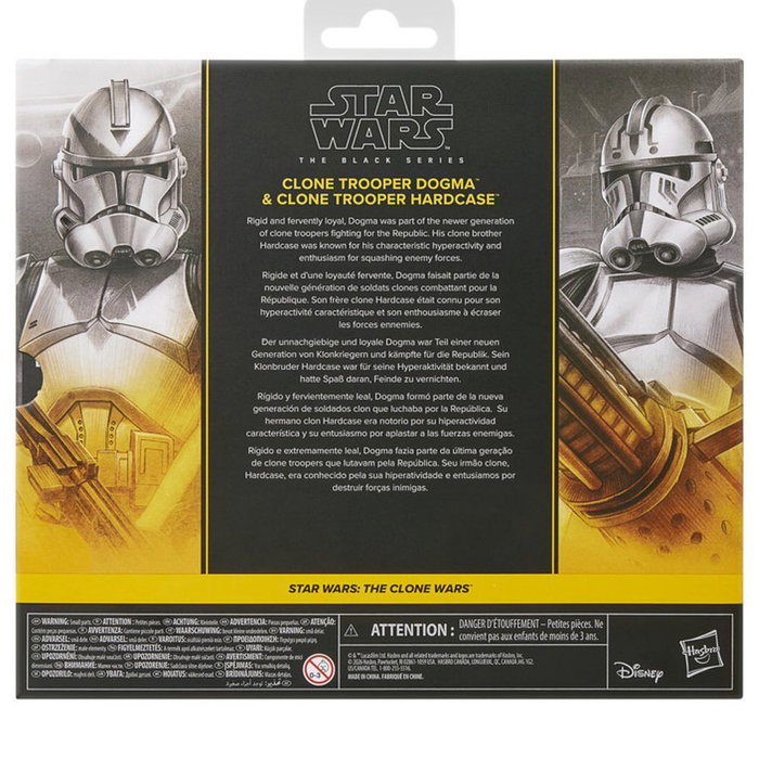 HASBRO Blister 2 figuras Clone Trooper Dogma & Clone Trooper Hardcase Star Wars 15cm