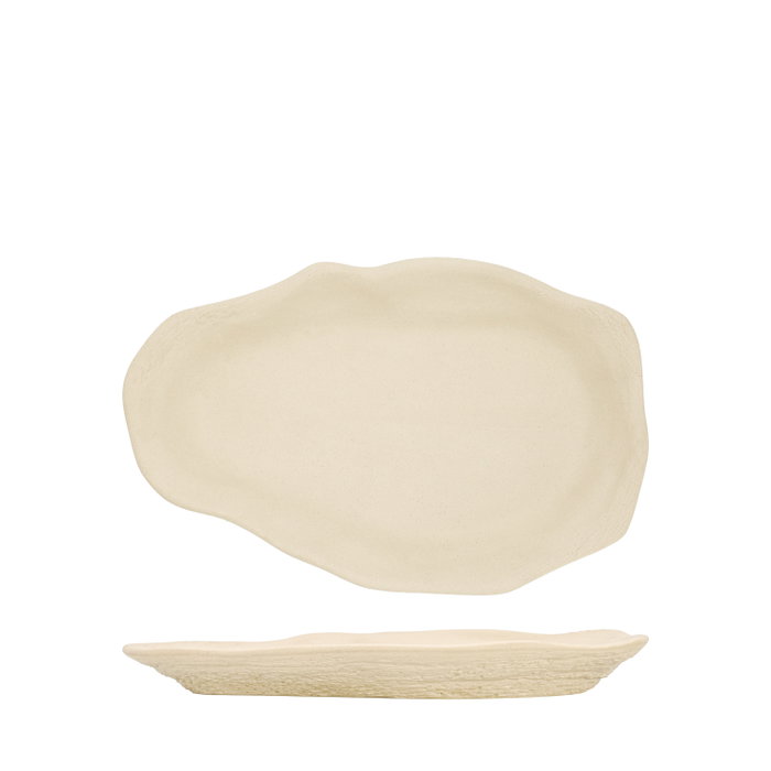 Summa Oyster Crema Set de 6 Platos Llanos Abstract 23x15 cm Summa Oyster Crema Set de 6 Platos Llanos Abstract 23x15 cm