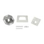 LogiLink Placa de pared Keystone 45° para 1 módulo, blanco puro