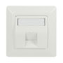 LogiLink Placa de pared Keystone 45° para 1 módulo, blanco puro