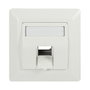 LogiLink Placa de pared Keystone 45° para 1 módulo, blanco puro
