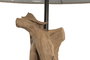 DKD Home Decor Lámpara de Sobremesa Teca y Hierro 45x45x72