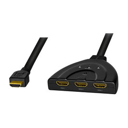 LogiLink Switch HDMI de 3 puertos bidireccional 4K/30Hz con CEC