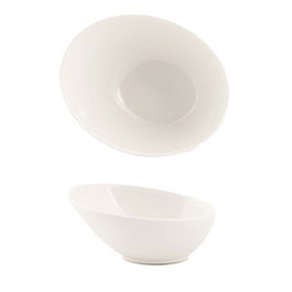 Summa Noubon Bol Inclinado 18 cm, Vajilla Blanca, Capacidad 40 cl, Apto Lavavajillas y Microondas (Set de 12)