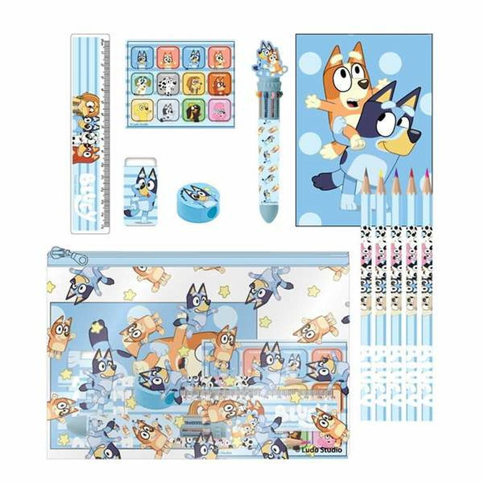 Cerdá Set de Papelería Escolar Eva Bluey Azul