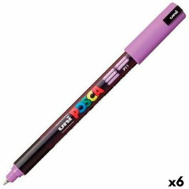 POSCA Marcador PC-1MR No Permanente Punta Extrafina 0.7mm Lavanda (Set de 6)