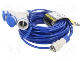 KEL Prolongador de alimentación H07BQ-F 3G1,5mm2 25m Azul