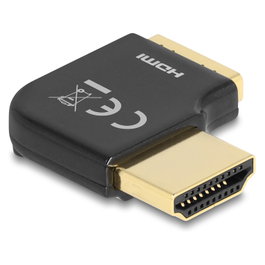 DeLOCK Adaptador HDMI macho a hembra 90° derecha 8K 60 Hz Metal