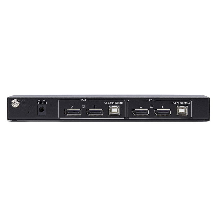 StarTech Switch KVM DisplayPort de 2 Puertos Dual Monitor con Matriz de Video, Hub USB 4 Puertos, 4K 60Hz, 3840x2160, 2 PCs, Conmutado Teclas Acceso Rapido, DP 1.2, TAA, Negro StarTech Switch KVM DisplayPort de 2 Puertos Dual Monitor con Matriz de Video, Hub USB 4 Puertos, 4K 60Hz, 3840x2160, 2 PCs, Conmutado Teclas Acceso Rapido, DP 1.2, TAA, Negro
