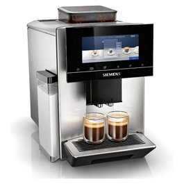 Siemens TQ903R03 EQ900 Máquina de Café Espresso Automática con Molinillo y Espumador de Leche, Negro/Acero Inoxidable, 1500 W, WLAN