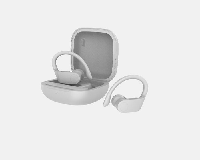 DAEWOO TWS SPORT Auriculares Inalambricos Bluetooth 5.0 con LED y Gancho, Bateria 30mAh/300mAh, Carga Tipo C, Color Blanco