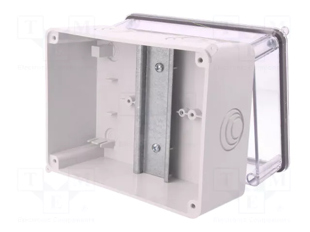 ELEKTRO-PLAST NASIELSK CARBO-BOX Caja de conexiones gris claro con tapa transparente ELEKTRO-PLAST NASIELSK CARBO-BOX Caja de conexiones gris claro con tapa transparente