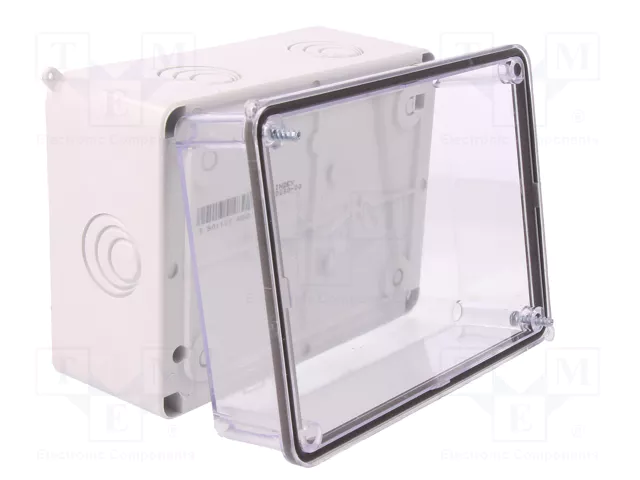 ELEKTRO-PLAST NASIELSK CARBO-BOX Caja de conexiones gris claro con tapa transparente ELEKTRO-PLAST NASIELSK CARBO-BOX Caja de conexiones gris claro con tapa transparente