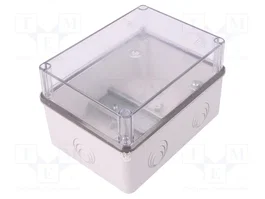 ELEKTRO-PLAST NASIELSK CARBO-BOX Caja de conexiones gris claro con tapa transparente