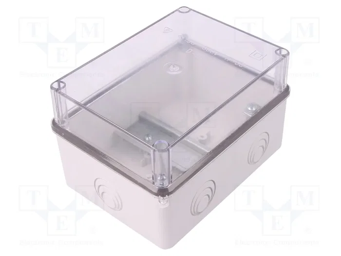 ELEKTRO-PLAST NASIELSK CARBO-BOX Caja de conexiones gris claro con tapa transparente ELEKTRO-PLAST NASIELSK CARBO-BOX Caja de conexiones gris claro con tapa transparente