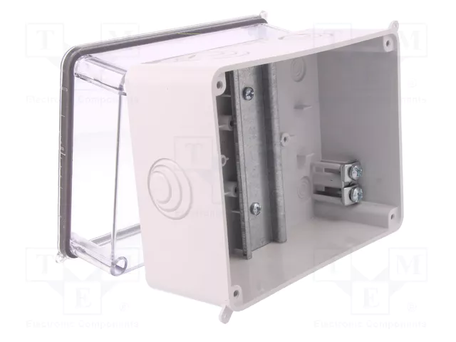 ELEKTRO-PLAST NASIELSK CARBO-BOX Caja de conexiones gris claro con tapa transparente ELEKTRO-PLAST NASIELSK CARBO-BOX Caja de conexiones gris claro con tapa transparente