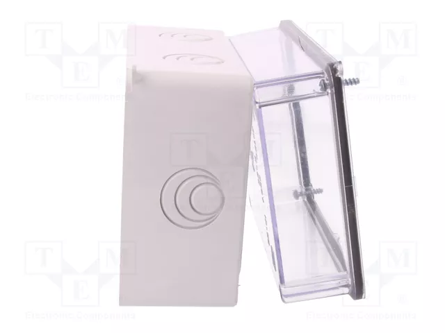 ELEKTRO-PLAST NASIELSK CARBO-BOX Caja de conexiones gris claro con tapa transparente ELEKTRO-PLAST NASIELSK CARBO-BOX Caja de conexiones gris claro con tapa transparente