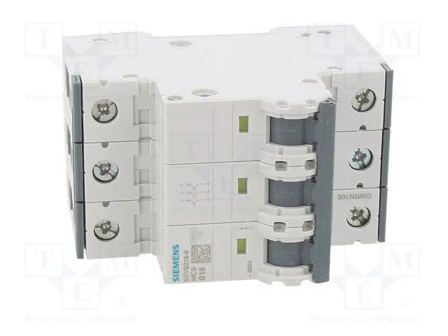 SIEMENS 5SY6 5SY6316-6 Interruptor magnetotérmico 16A 3 polos 6kA