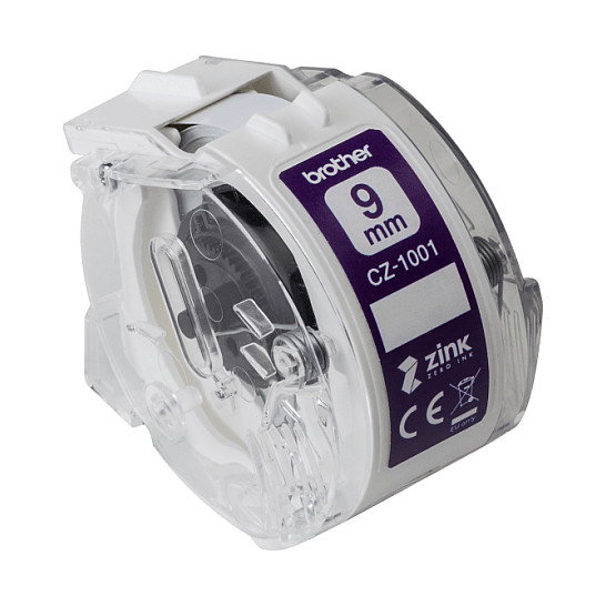 Brother CZ-1001 Rollo de Cinta Continua Violeta sobre Blanco de 9 mm x 5 m Brother CZ-1001 Rollo de Cinta Continua Violeta sobre Blanco de 9 mm x 5 m