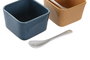 DKD Home Decor Set de 6 Aperitivos de Bambú y Porcelana Multicolor 31x21x6 cm