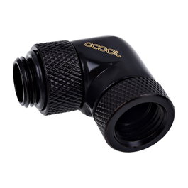 Alphacool Eiszapfen Winkeladapter 90 Grad drehbar G1/4 AG auf G1/4 IG - negro