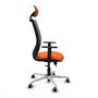 PIQUERAS Y CRESPO Silla de oficina Zulema con mecanismo Sincro/Traslack Naranja y Gris
