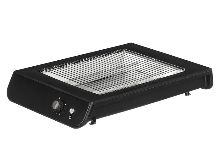 Argon Tostador Plano Negro 600W Rectangular 38 x 25 x 6.5 cm (Set de 6)