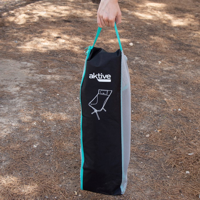 Aktive Silla plegable camping ultracompacta con cojín Aktive Silla plegable camping ultracompacta con cojín