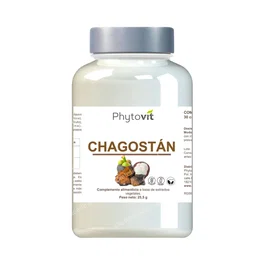 PHYTOVIT Chagostan 30 Cápsulas - Suplemento de Hongo Chaga y Mangostán con Polisacáridos, Antioxidante, Apoyo Inmunológico y Regulación Glucémica