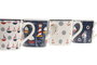 DKD Home Decor Juego de tazas Veleros de Porcelana y New Bone, 400ml, Surtido de 4 unidades