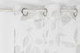 DKD Home Decor Cortina Oriental Gris Claro Blanco Poliester Visillo Hojas 270 x 140 cm (2 Unidades)