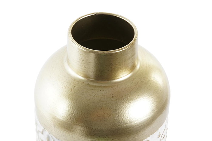 DKD Home Decor Jarron Arabe Dorado Blanco Metal 16 x 34 x 16 cm (4 Unidades)