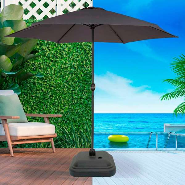 Soporte parasol plastico 35x35x13 cm-12kg diametro3,8 cm