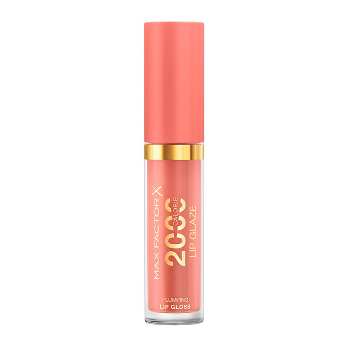 Max Factor 2000 Calorie Lip Glaze - Brillo de Labios con Ácido Hialurónico y Escualeno, Efecto Voluminizador y Espejo, Tono #050 Guava Flair, 4.4 ml