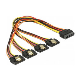 DeLOCK 60157 Cable de alimentación SATA 15 pines a 4 x SATA 15 pines, 30 cm