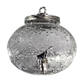 DKD Home Decor Dispensador de Bebidas de Cristal 4L Dorado con Detalles de Bola